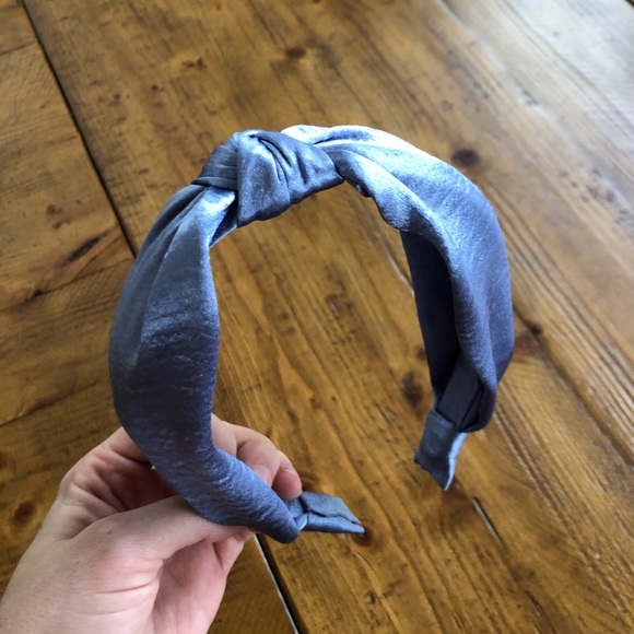 Urban Outfitters Accessories - Urban Outfitters blue satin turban headband